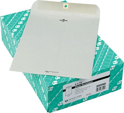 100 Quality Park Clasp Envelope 10 X 13 28 Lb Paper Brown Kraft Adhesive